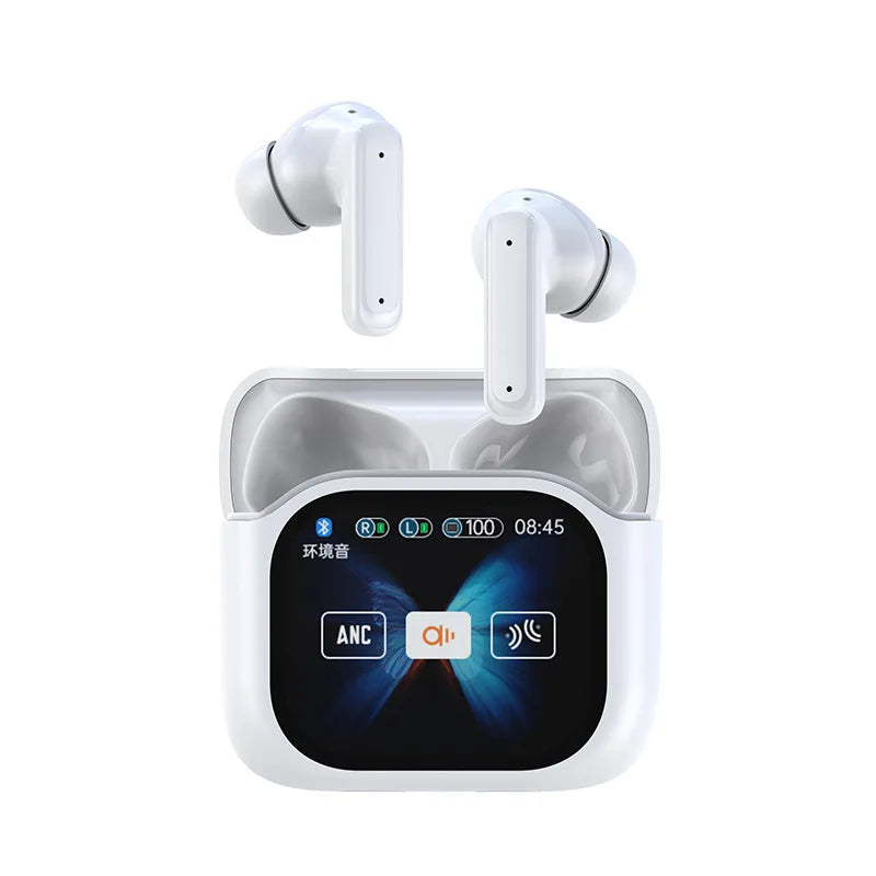 BY16 Smart Audio AI Translator Earbuds 150 Online Translation Languages Earbuds Screen Binaural Voice Translating Ear Buds
